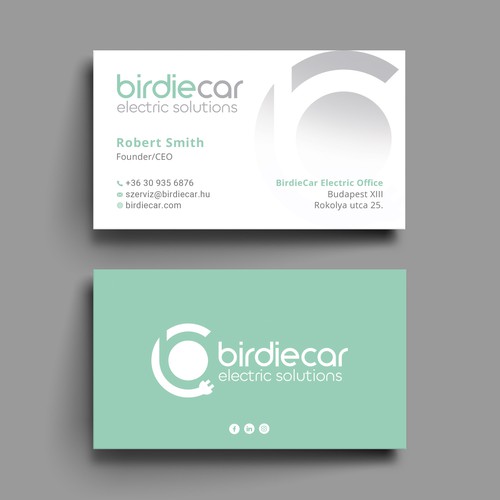 business card for company called birdie Design by Roni_