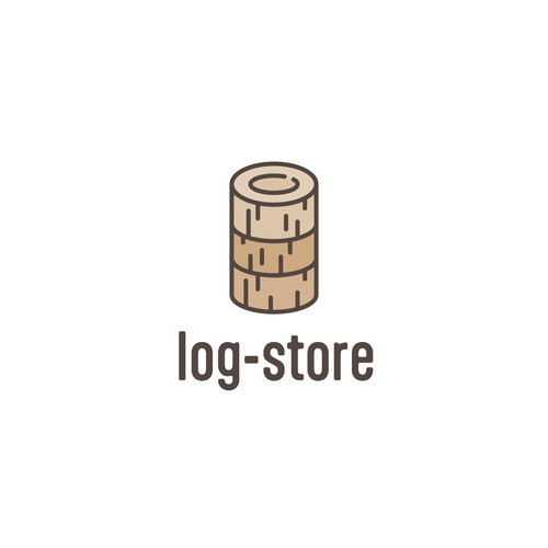 Simple log-store logo Design by Jonno FU