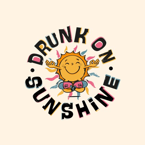 Retro Sunshine logo for new merch company Design by RedFOX❤