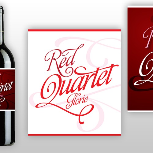 Glorie "Red Quartet" Wine Label Design Design by userz2k