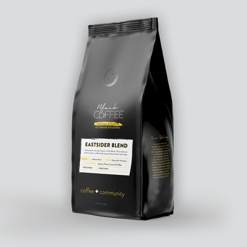 Black Coffee Bags Design by KimLathe