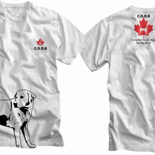 t-shirt design for Canadian Guide Dogs for the Blind Diseño de ergee