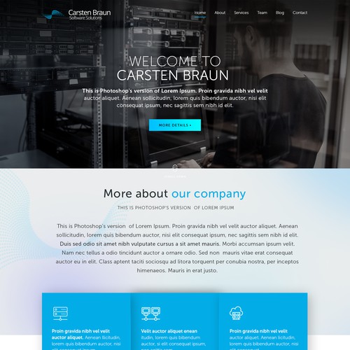 Proposta di design per un contest della categoria Design di sito web realizzata da Apollo.in ✌