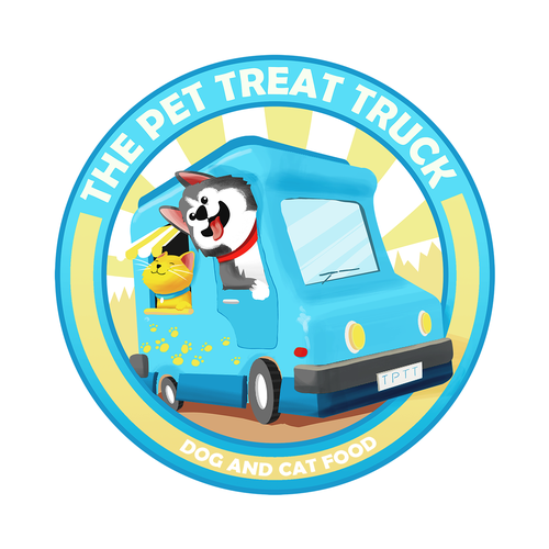 Design a cute/cartoon logo for our dog food truck! Design by m.savanovic