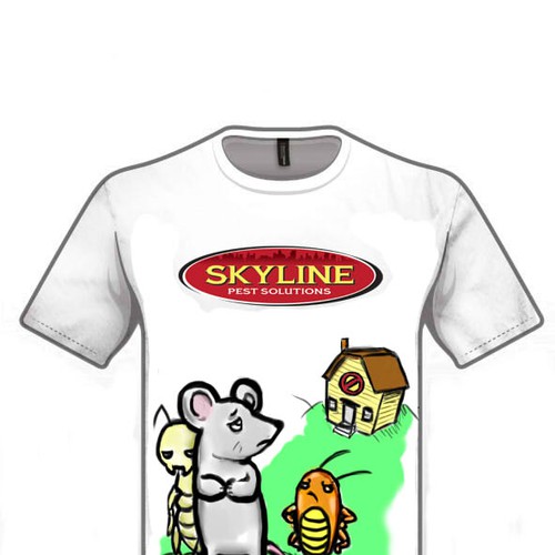 t-shirt design for Skyline Pest Solutions Ontwerp door Dasha Boorza