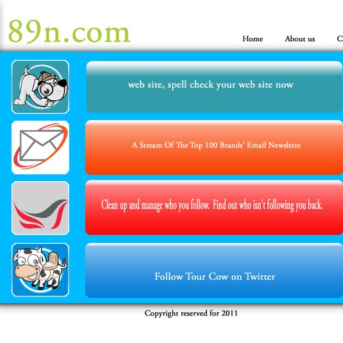 New website design wanted for 89n Diseño de prikannan