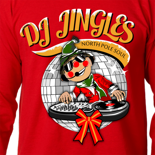 Create a great caricature of DJ Jingles spinning the Christmas hits! Design by arkharega™