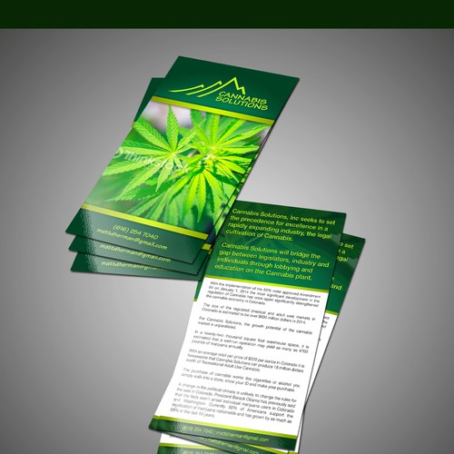 Create a flyer design for cannabis company Postcard, flyer or print