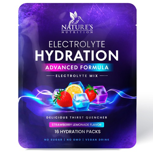 Refreshing Hydration Electrolytes Design Needed for Nature's Nutrition Design by Davi Giolo ★