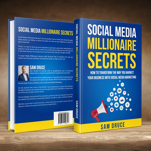 Design A Social Media Marketing Book Cover Being Sent to 500,000 in 10 days! Design by FalahStudio