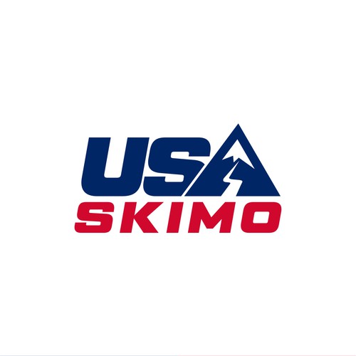 USA Skimo Olympic National Team Logo Design by HandriSid