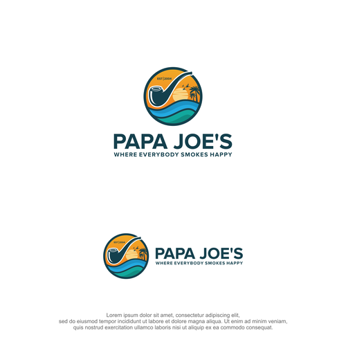 Papa Joe's – A new logo for retail store chain (smoke shops) Design by BALAKOSA std