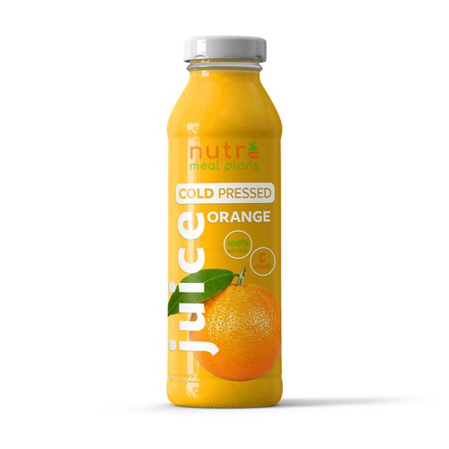 Easy Orange Juice Bottle.. Full Wrap! Design by Radmilica