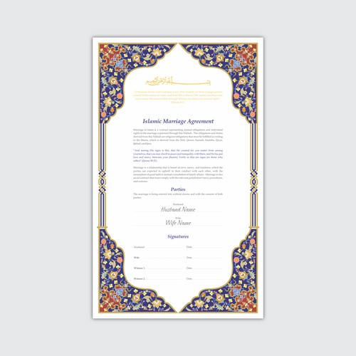 designs-design-a-beautiful-islamic-marriage-agreement-document