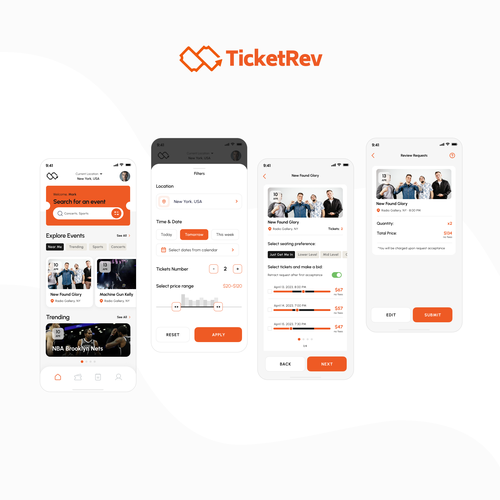 Concert and sports ticketing app to help fans save money Design by Valeria Galati