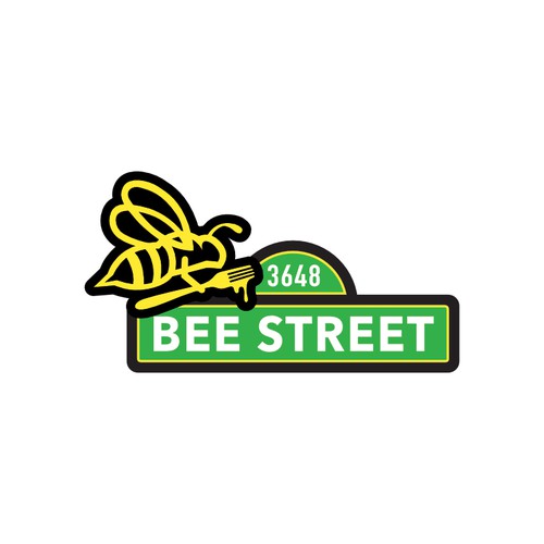 BeeStreet - a ghost kitchen Food Hall logo! Design by Maju Makmur