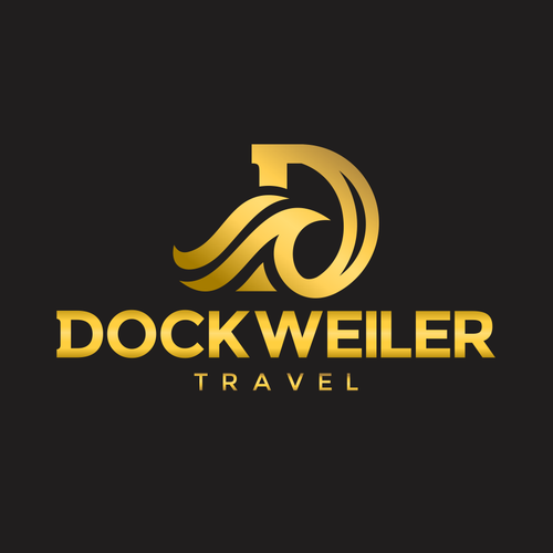 Luxury cruises Travel agency logo (elegant, simple, gold writing on black background)  to appeal to luxury travelers Design by Mattluby93