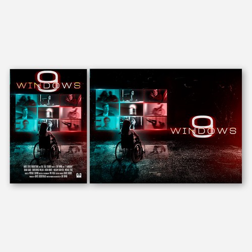 9 Windows Horror Film Poster Design by rendydjox