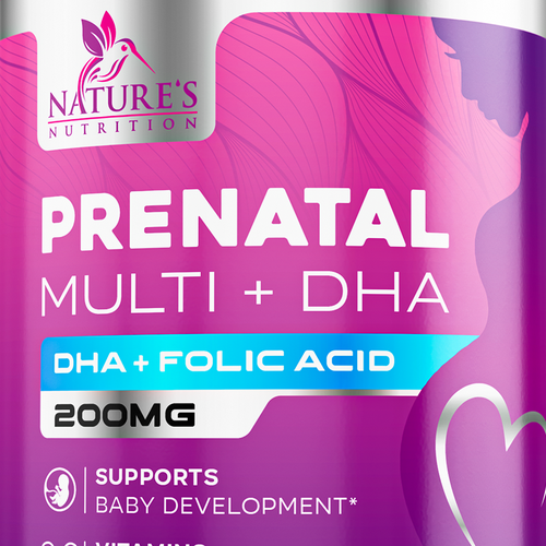 Prenatal Vitamins Label Design needed for Nature's Nutrition Ontwerp door ZAKIGRAPH ®