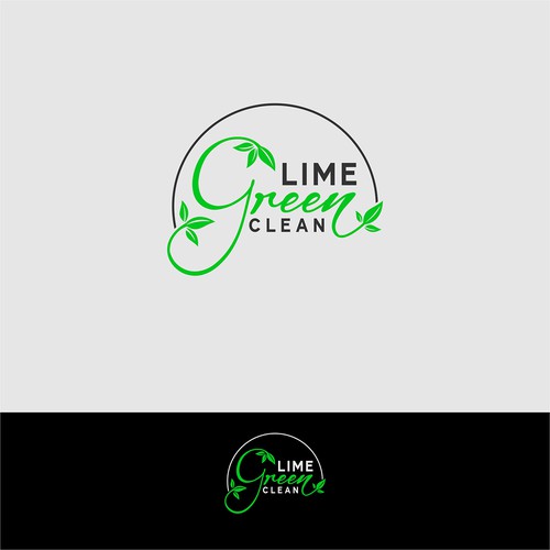 Lime Green Clean Logo and Branding Diseño de badzlinKNY