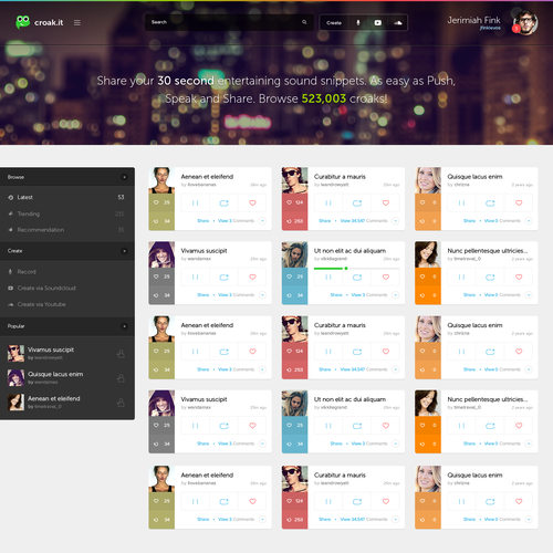 Design the next big Social Media platform for Croak.it! Design von mike.