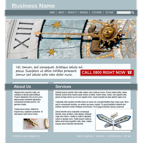 1-3 Page Website Template Design von Ratio