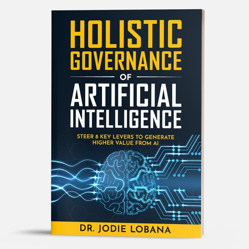 Man and Machine interaction - Book cover needed for Governance of Artificial Intelligence Design by Jasmine'