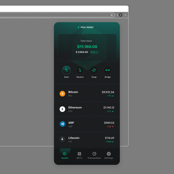 Exzo Web3 Wallet Design