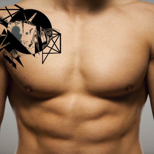 Tattoo with Stealth Bomber Design by 5291