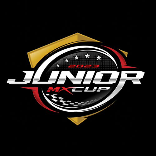 Logo for “Juniors MX Cup”. 3days motocross with your kids. Design by bomba