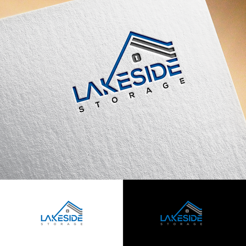 Standout logo for a self storage facility next to a lake. Targeting boats and rvs Design by Naztudio