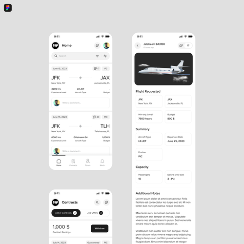 Designs | Private Jet Pilots | App design contest