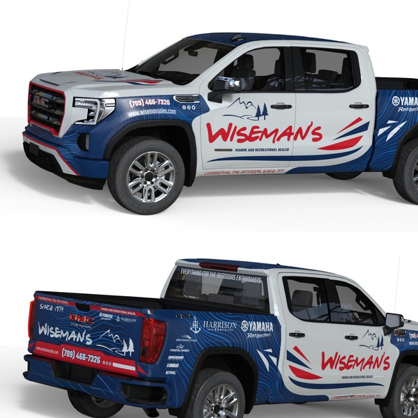 Design realizzato da Andrei Sandu intitolato "Car wrap - Marine and Recreation"