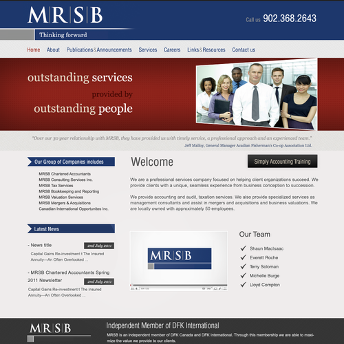 Create the next website design for MRSB  Design by Madalin Sandu