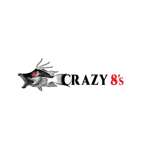 CRAZY FISH BOAT LOGO Design by R_/_F