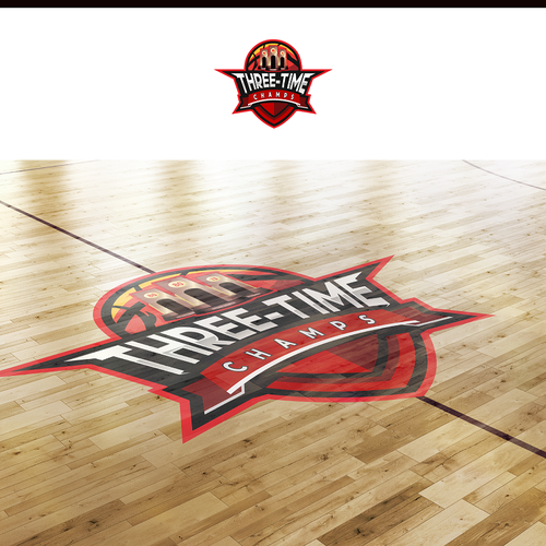 Basketball Logo for Team 'Three-Time Champs' - Your Winning Logo Featured on Major Sports Network Design by Zulian_NZ