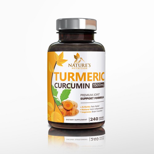 Nature's Nutrition needs a "beautiful label" for its Turmeric Extract bottle Design by DesignSBS