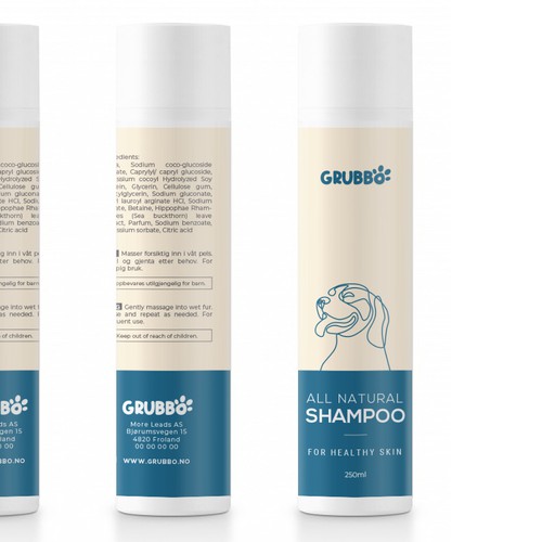 Design label for dog shampoo Design by intanamir