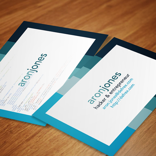 Create an elegant business card for an entrepreneurial hacker Design by BXG