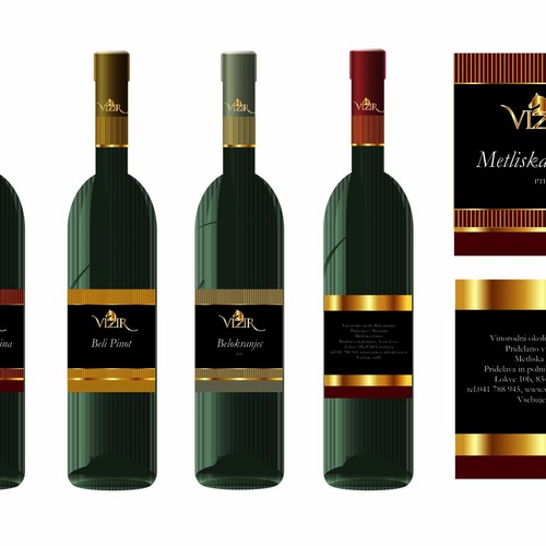 Design di Bottle label design for wine cellar Vizir di Lela Zukic