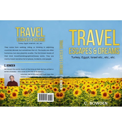 Cover for a travel/autobiography/brief essay book Design by NoBoundaries