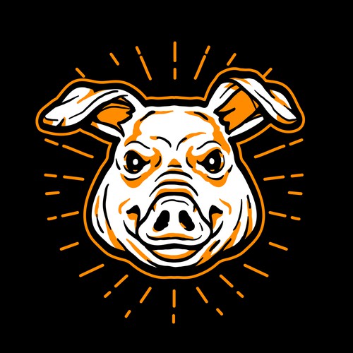 Design a gritty, valiant pig for our barbecue restaurant Design by swayzo