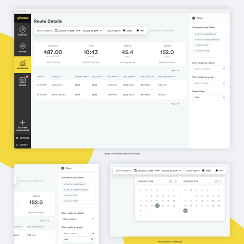 Runic.io GPS tracking web application refactoring Design by AdelM_