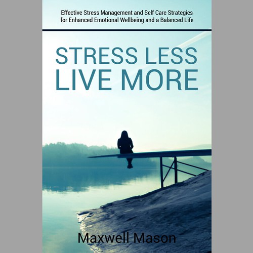 Book cover design to appeal to busy people who want to find a way to deal with stress. Design by MS_99
