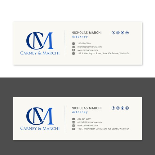 Signature Block for a Modern Law Office Design by korban