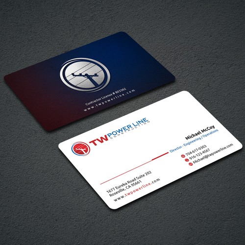 Business Card for a high voltage company Design by dkuadrat™