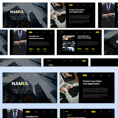 Re Design Black and White Webinar Presentation Design by Dhimas Andrian