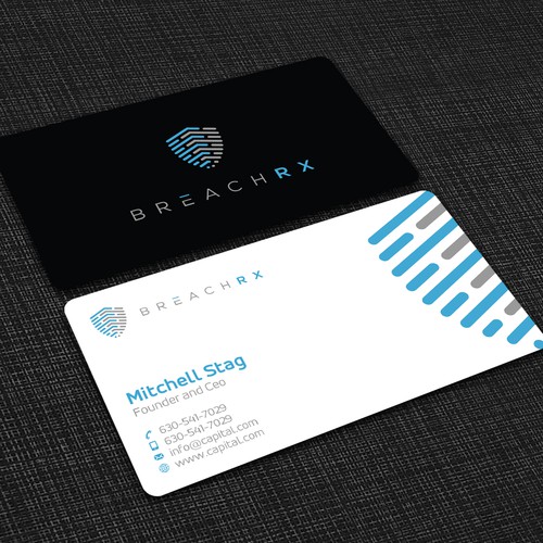 Professional B2B Card for Cyber Security Software Company Diseño de Design sp