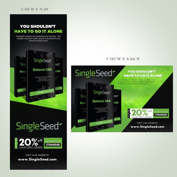 Design a 1/2 Page Cannabis CBD Ad for Magazine Distribution Postcard