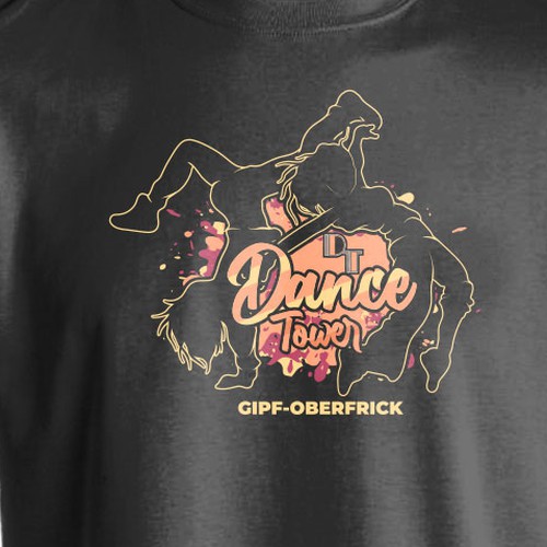 T-shirt Design - Dance Tower Design by mozaikworld